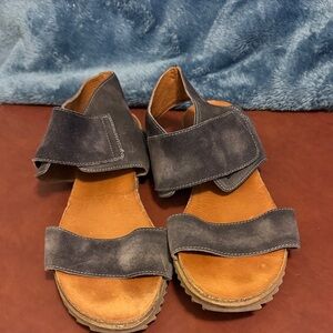Miz Mooz Black and Tan Sandals